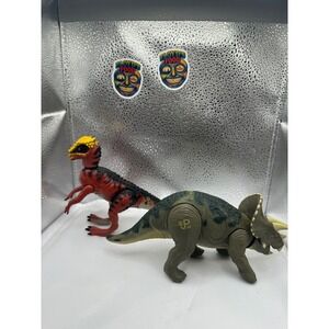 Jurassic Park Chaos Effect Dracorex‎ and Lost World Triceratops Lot JP14 JP44